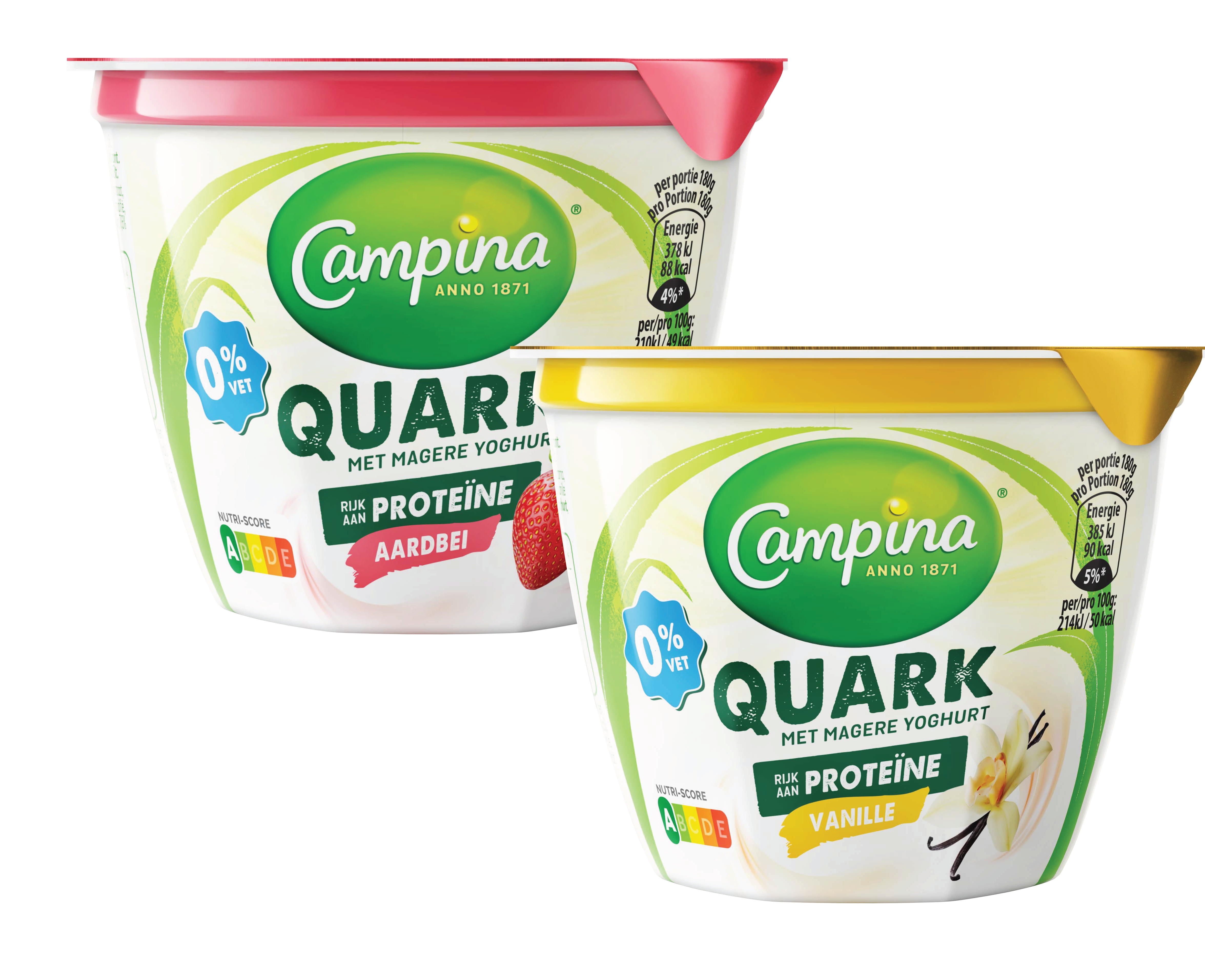 Quark-aardbei-vanille